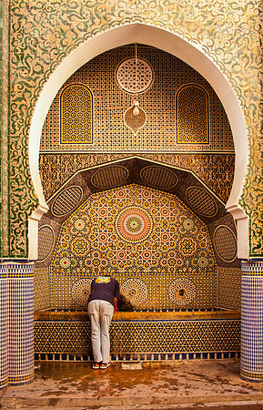 Fes Medina Bou-Inania Fountain